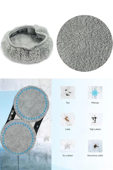 Torima S9 Cam Temizleme Robotu Bezi 5li Set (10 Adet) S9 Uyumlu Mikro Fiber Yedek Bezi ürün görseli