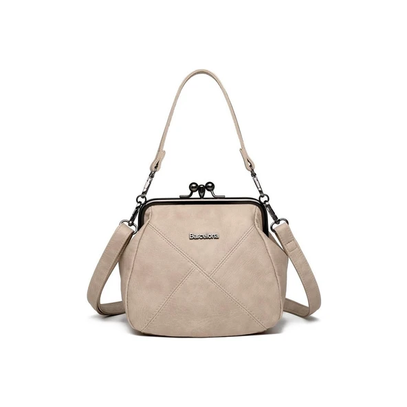 Yıkama Deri Burslu Kadın Omuz Çantası 21-K Barcelona 1848-7