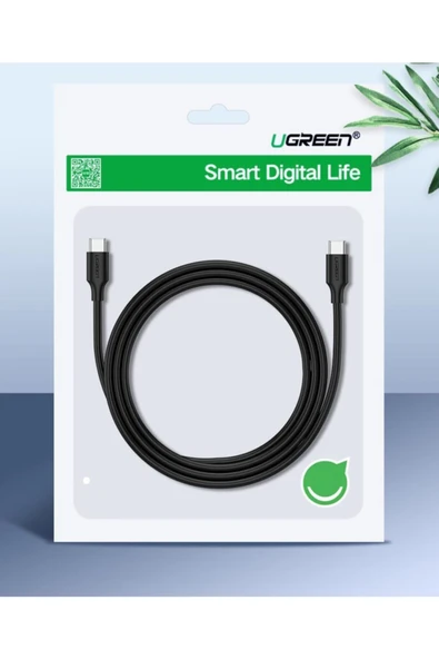 UGREEN USB-C 60W 3A QC PD HIZLI ŞARJ KABLOSU, 2 M  SİYAH - 10306 - 4