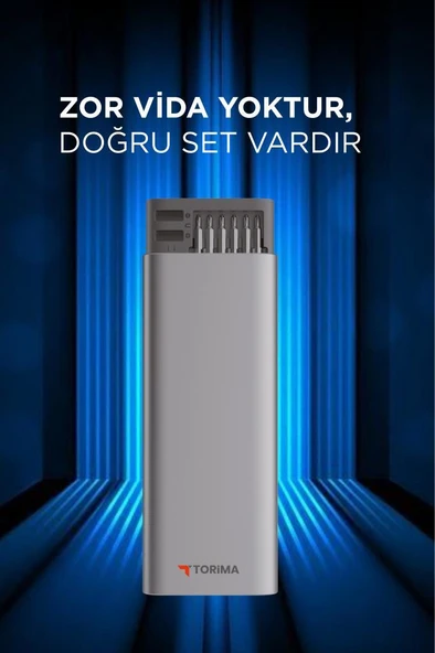 Torima TTS-02 Gri 48 Parça Manyetik Tornavida Seti Hassas Onarım ve Tamir İçin,Alüminyum Kasa - Resim 4