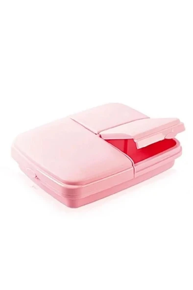 3 Bölmeli Beslenme Kutusu Kilitli Yemek Sandviç Saklama Kabı Okul Ofis Kamp Çocuk Çantası Sefer Tası - 3