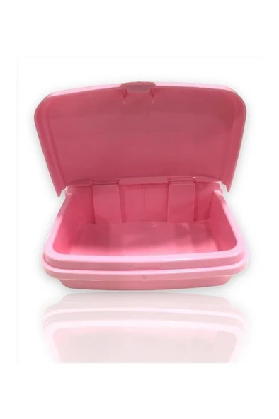 3 Bölmeli Beslenme Kutusu Kilitli Yemek Sandviç Saklama Kabı Okul Ofis Kamp Çocuk Çantası Sefer Tası - 2