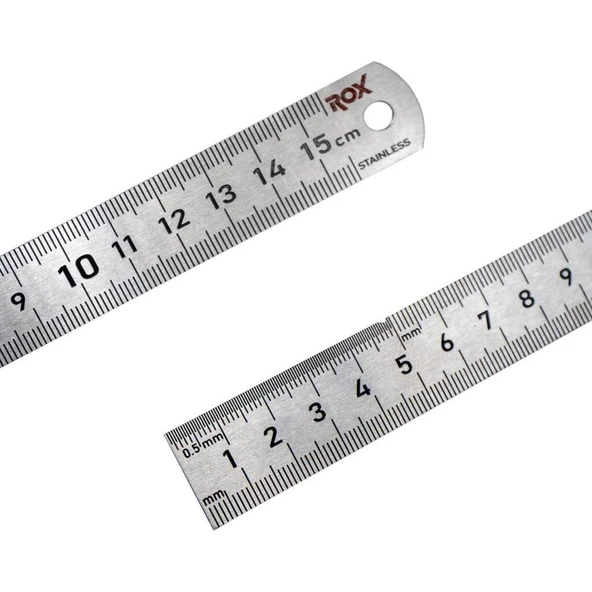 Rox 0198 Çift Taraflı Çelik Cetvel 150 mm ürün görseli