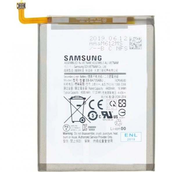 Samsung Galaxy A705 A70 Batarya Pil 100 Kvk Orjinal