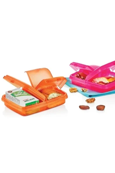 3 Bölmeli Beslenme Kutusu Kilitli Yemek Sandviç Saklama Kabı Okul Ofis Kamp Çocuk Çantası Sefer Tası - 6
