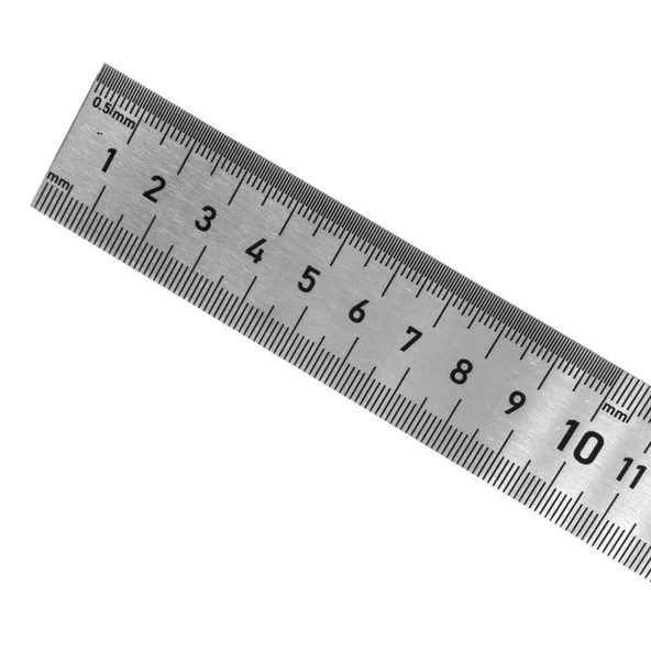 Rox 0199 Çift Taraflı Çelik Cetvel 300 mm - Resim 4