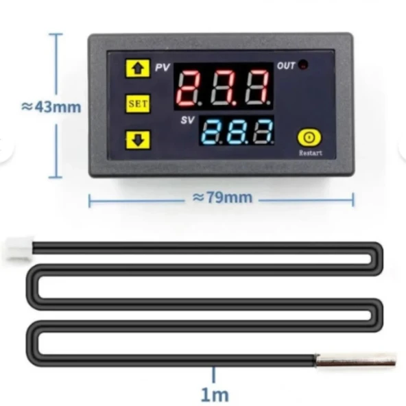 AC 220 Dijital Termostat Modül | Kuluçka ve Akvaryum Sıcaklık Kontrol Kartı - 1