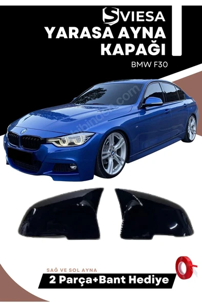 Bmw F30 2012-2018 Uyumlu Batman Yarasa Ayna Kapağı Piano Black - 1