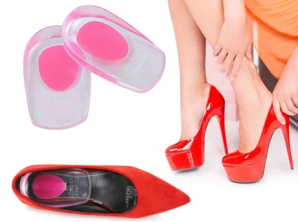 Topuk Silikonu Şeffaf Pembe