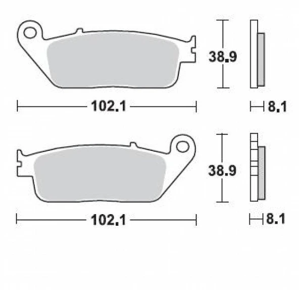 Braking 716Sm1 2010-2017 Honda CBR 250 R Uyumlu Ön Fren Balatası Yarı Metalik Balata - 2