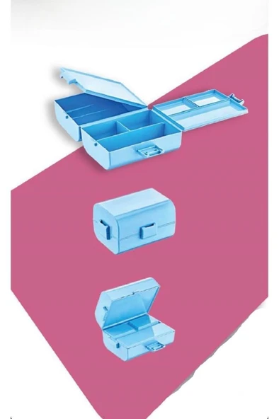 2 Hazneli Beslenme Kutusu 4 Bölmeli Yemek Saklama Kabı Okul Ofis Kamp Çocuk Çantası Sefer Tası