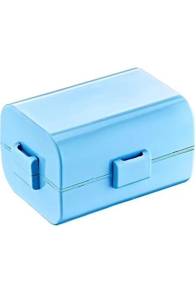 2 Hazneli Beslenme Kutusu 4 Bölmeli Yemek Saklama Kabı Okul Ofis Kamp Çocuk Çantası Sefer Tası - 3