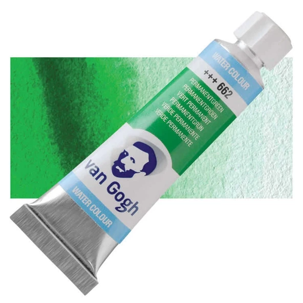 Supertrend Van Gogh 10 ml. Tüp Sulu Boya 662 Permanent Green ürün görseli