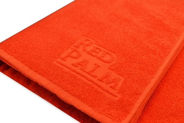 Plaj Çantasına Dönüşen %100 Pamuk Kırmızı Plaj Havlusu - 2
