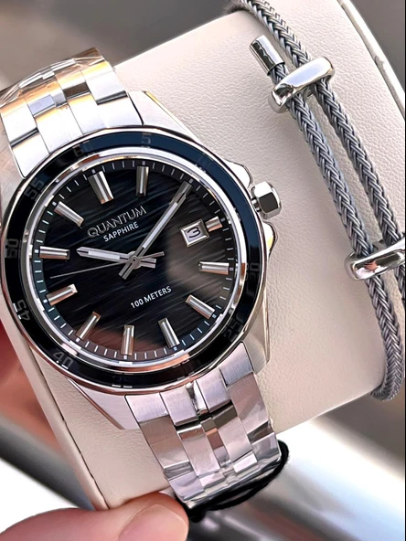 Quantum  İtalyan Bileklik Setli 2 Yıl Garantili Suya Dayanıklı Çelik Kordon Renk Atma Yapmaz VS.BLKT.0577 ürün görseli