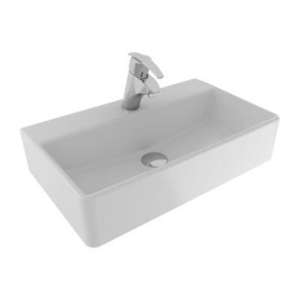 Serel Tezgah Üstü Dikdörtgen Lavabo 35x60 Cm 2046TXS110H