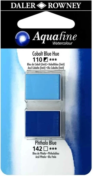 Supertrend Aquafine 1/2 Tablet Sulu Boya 2'li Set COBALT BLUE HUE / PHTHALO BLUE ürün görseli