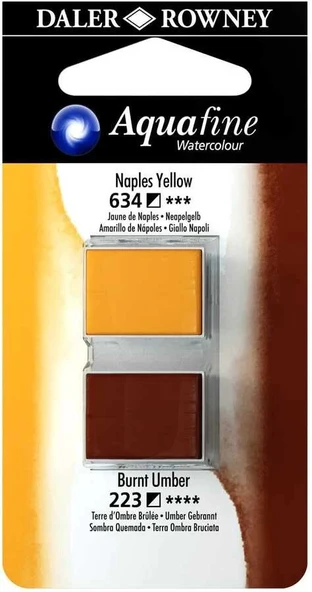 Supertrend Aquafine 1/2 Tablet Sulu Boya 2'li Set NAPLES YELLOW / BURNT UMBER ürün görseli 1