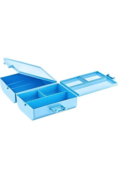 2 Hazneli Beslenme Kutusu 4 Bölmeli Yemek Saklama Kabı Okul Ofis Kamp Çocuk Çantası Sefer Tası - 5