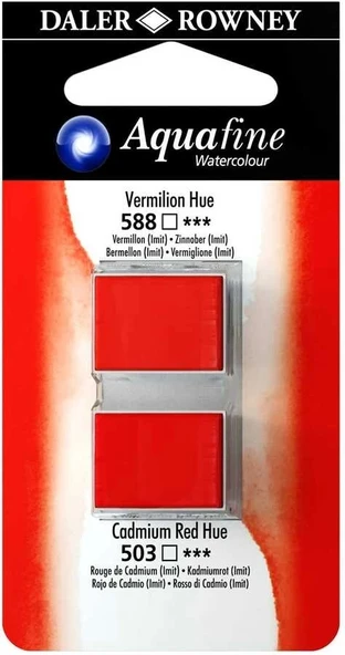 Supertrend Aquafine 1/2 Tablet Sulu Boya 2'li Set VERMILION HUE / CADMIUM RED HUE - 1