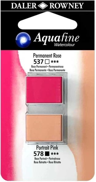 Supertrend Aquafine 1/2 Tablet Sulu Boya 2'li Set PERMANENT ROSE / PORTRAIT PINK ürün görseli 1