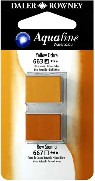 Supertrend Aquafine 1/2 Tablet Sulu Boya 2'li Set YELLOW OCHRE / RAW SIENNA ürün görseli 1