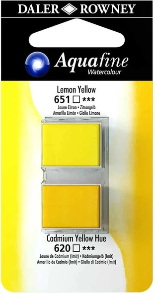 Supertrend Aquafine 1/2 Tablet Sulu Boya 2'li Set LEMON YELLOW / CADMIUM YELLOW HUE ürün görseli 1