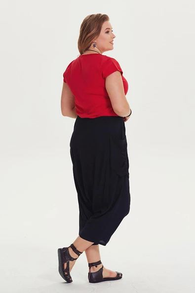 Büyük Beden Şalvar Pantolon - 3