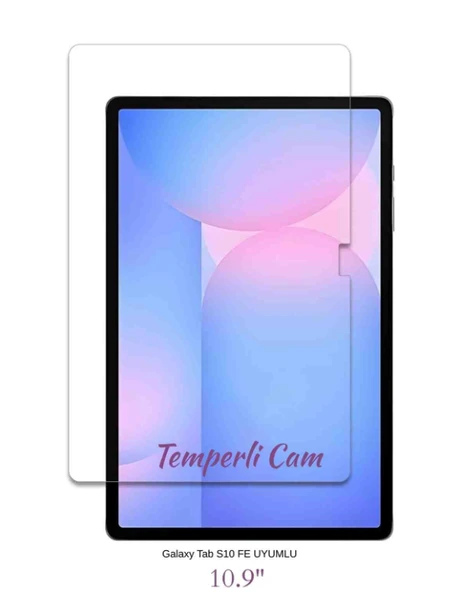 Galaxy Tab S10 FE 10.9" Uyumlu Fuchsia Temperli Cam Tablet Ekran Koruyucu ürün görseli 1