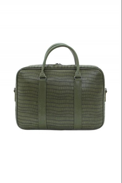 Cambridge Polo Club Haki Kroko Evrak Çantası 50084 - 3