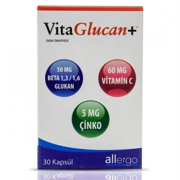 Allergo Vitaglucan + 30 Kapsül (SKT:09/2024)