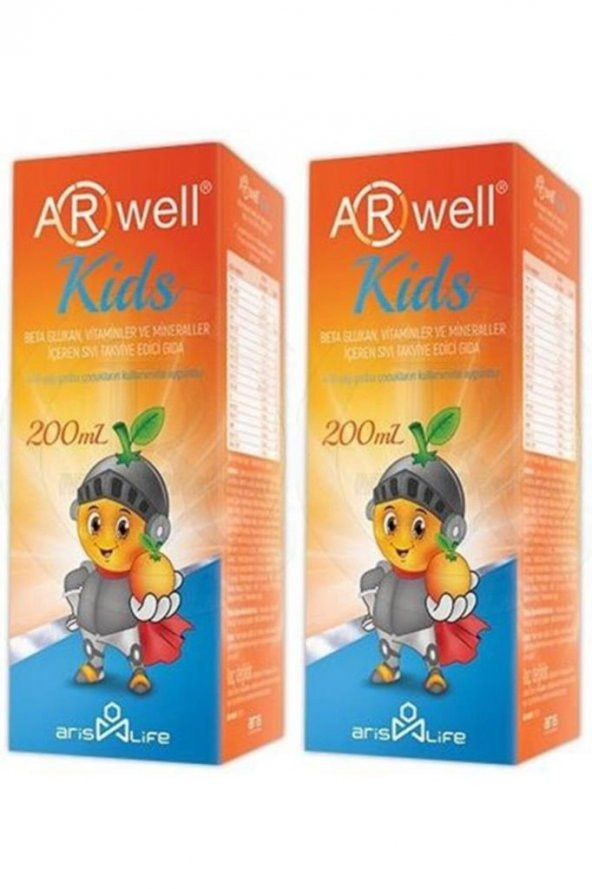 Aris Life Arwell Kids Betaglukan Şurup 200 Ml 2Li PAKET (SKT:10/2023)