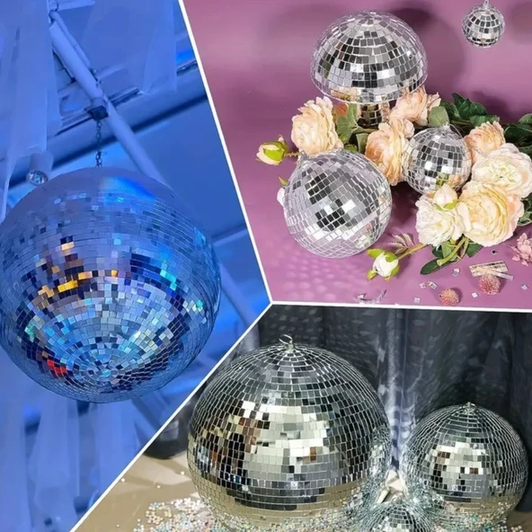 BUFFER®1 Metre Uzunluğunda Gümüş Renk Aynalı Mozaik Taşlı Dekor Bandı 4 cm x 1 mt - 3