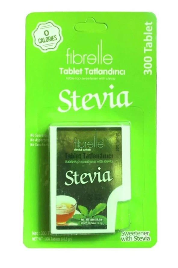 Fibrelle Stevia Tatlandırıcı 300 Tablet (SKT:01/2026)