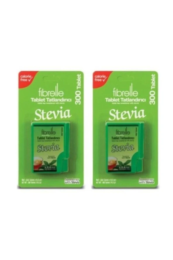 Fibrelle Stevia Tatlandırıcı 300 Tablet 2'Li PAKET (SKT:01/2026)
