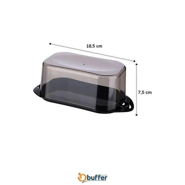 BUFFER® Kilitli Plastik Kapaklı Kahvaltılık Tereyağlık Peynirlik Erzak Saklama Kabı Ap-9428 - 5