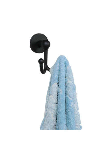 SAS Banyo Aksesuar Seti 4 Lü SİYAH , Ömür Boyu Paslanmaz Banyo Köşeliği Şampuanlık Rafı SİYAH EK-03 - 5