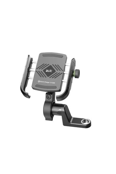 Motosiklet Gidon Ve Ayna Bağlantılı Motor Ve Bisiklet Uyumlu Telefon Tutucu 12-24w Hızlı Şarj ürün görseli