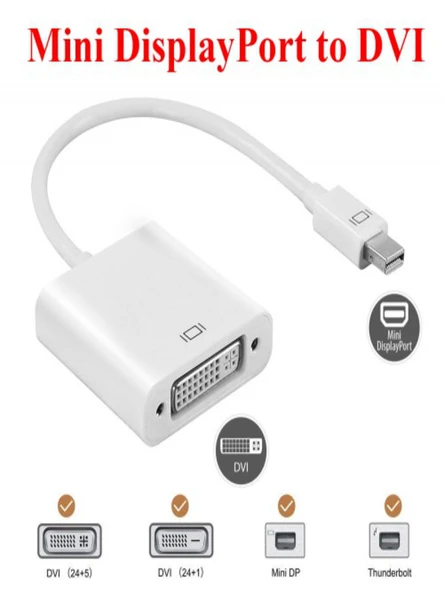 MiniDP Mini DisplayPort To DVI-A Dönüştürücü Çevirici Adaptör - Resim 3