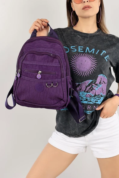 Monalisa Home Figürlü  Mor Renk Okul Çantası