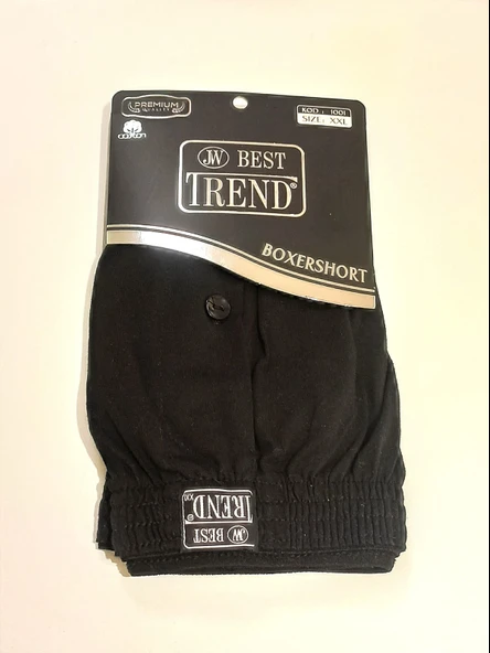 Monalisa Home Lastikli  Düğmeli Siyah Renk XXL Beden Boxershort