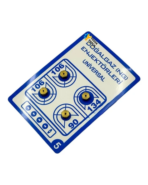 Universal Piyasa Tipi Doğalgaz Enjektör Seti - Ocak Dönüşüm Memesi - 6 Lokma ürün görseli