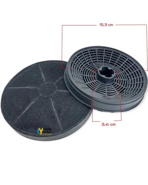 Inlinea CA182X 11SL Aspiratör Karbon Filtresi - Resim 2