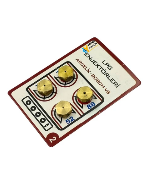 Arçelik, Beko, Altus Uyumlu LPG Enjektör Seti - Ocak Dönüşüm Meme Takımı Bosch için - 9 Lokma - 2