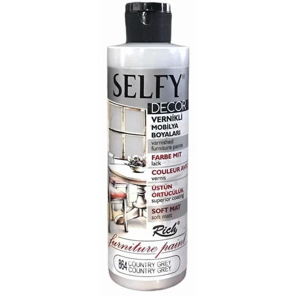 Supertrend Selfy Decor Vernikli Boya 240 cc 864 COUNTRY GREY ürün görseli