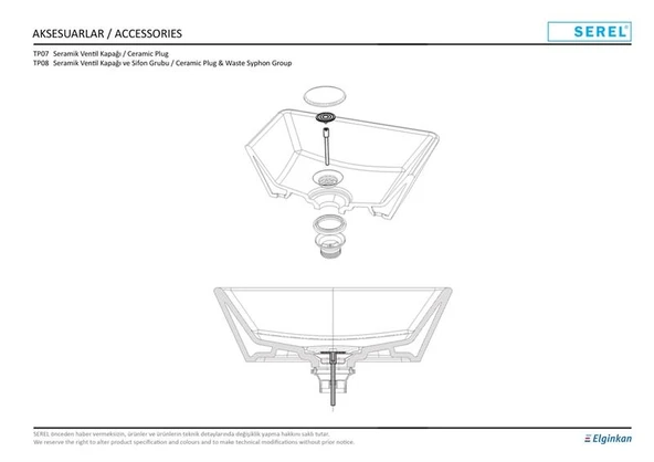 Serel Seramik Tapa ve Lavabo Sifonu TP08STL110H - 4