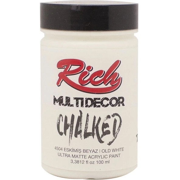 Supertrend Multi Decor Chalked Akrilik Boya 100 cc. 4504 ESKİMİŞ BEYAZ ürün görseli 1