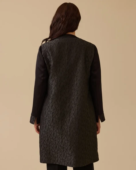 Büyük Beden Desenli Jakar Ceket Takim Gala-Xi - Resim 2