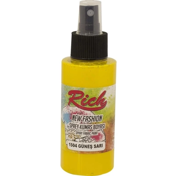 Supertrend New Fashion Sprey Kumaş Boyası 100 cc. 1504 GÜNEŞ SARI ürün görseli 1