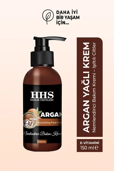 Hhs Argan Yağlı Nemlendirici Bakım Kremi Doğal Cilt Besleyici Ve Yumuşatıcı 150 ml ürün görseli 1